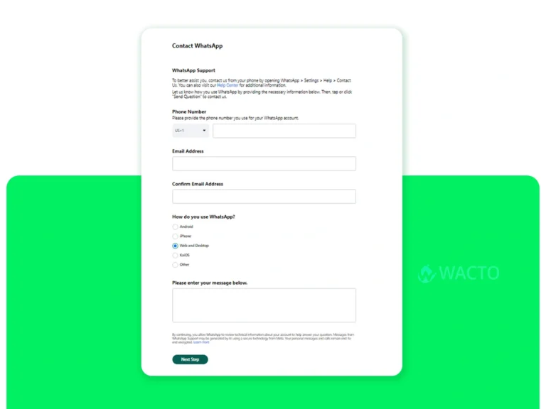 Contact whatsapp
