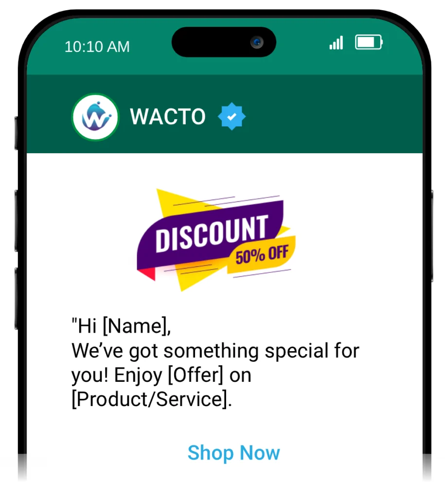 Discount Message template